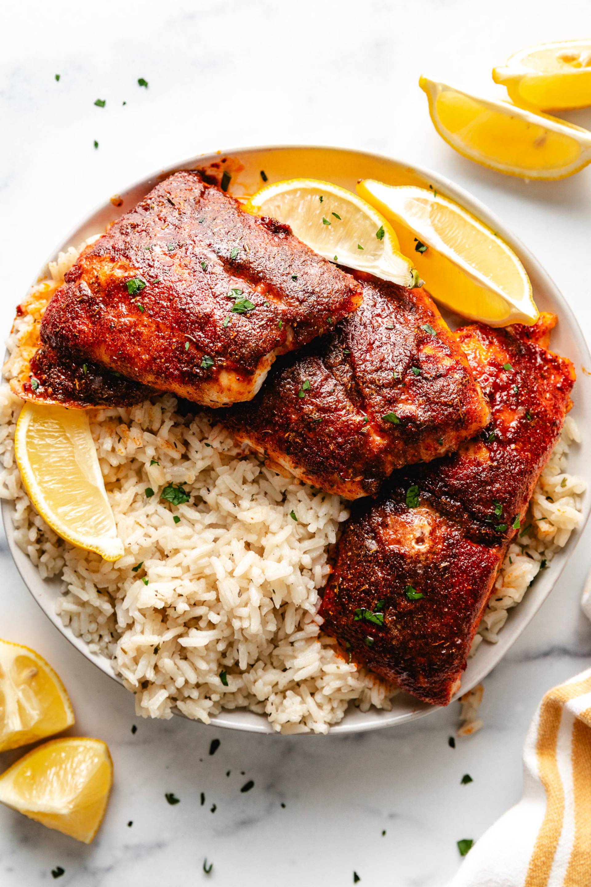 Garlic Butter Blackened Snapper