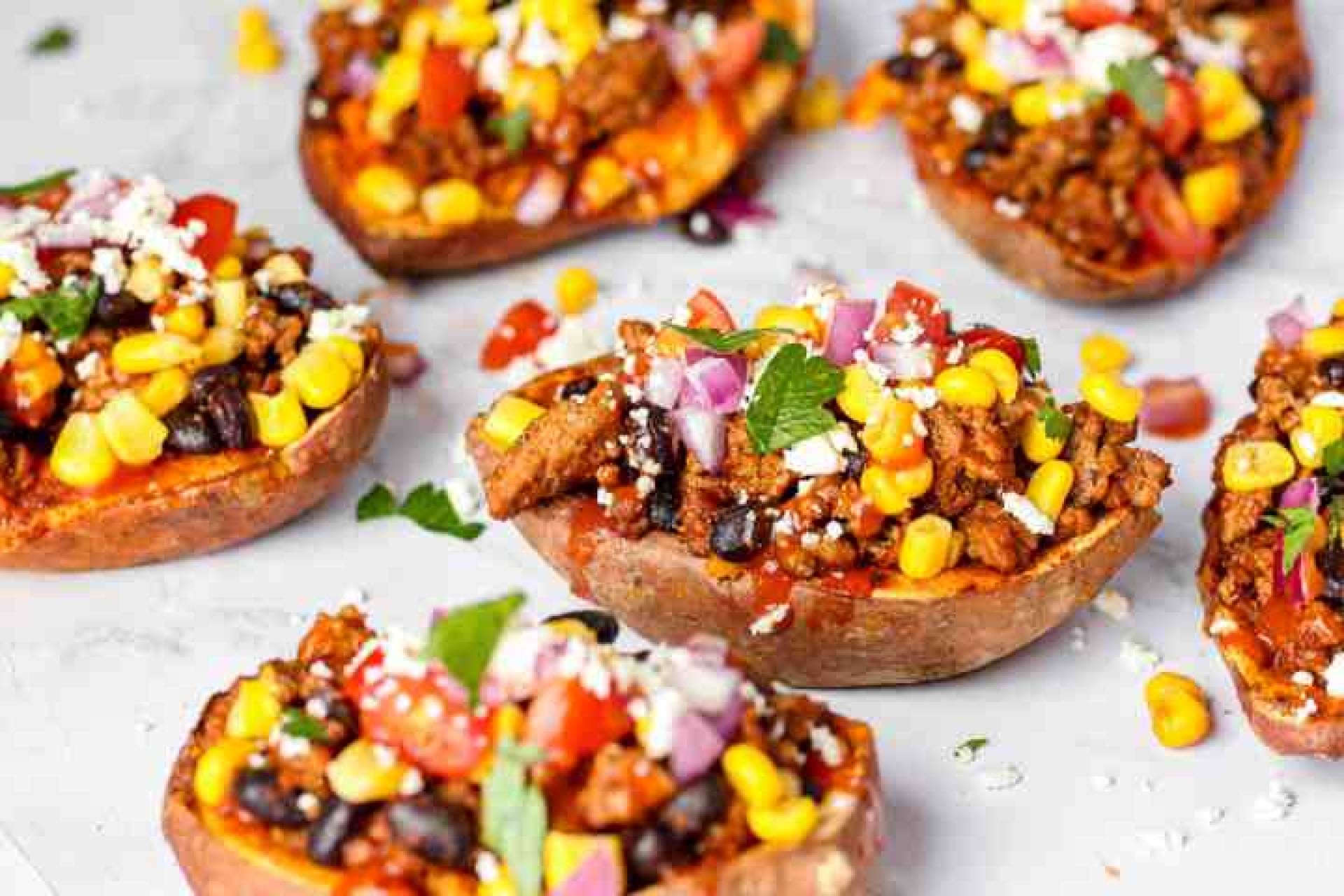 Taco Stuffed Sweet Potatoes