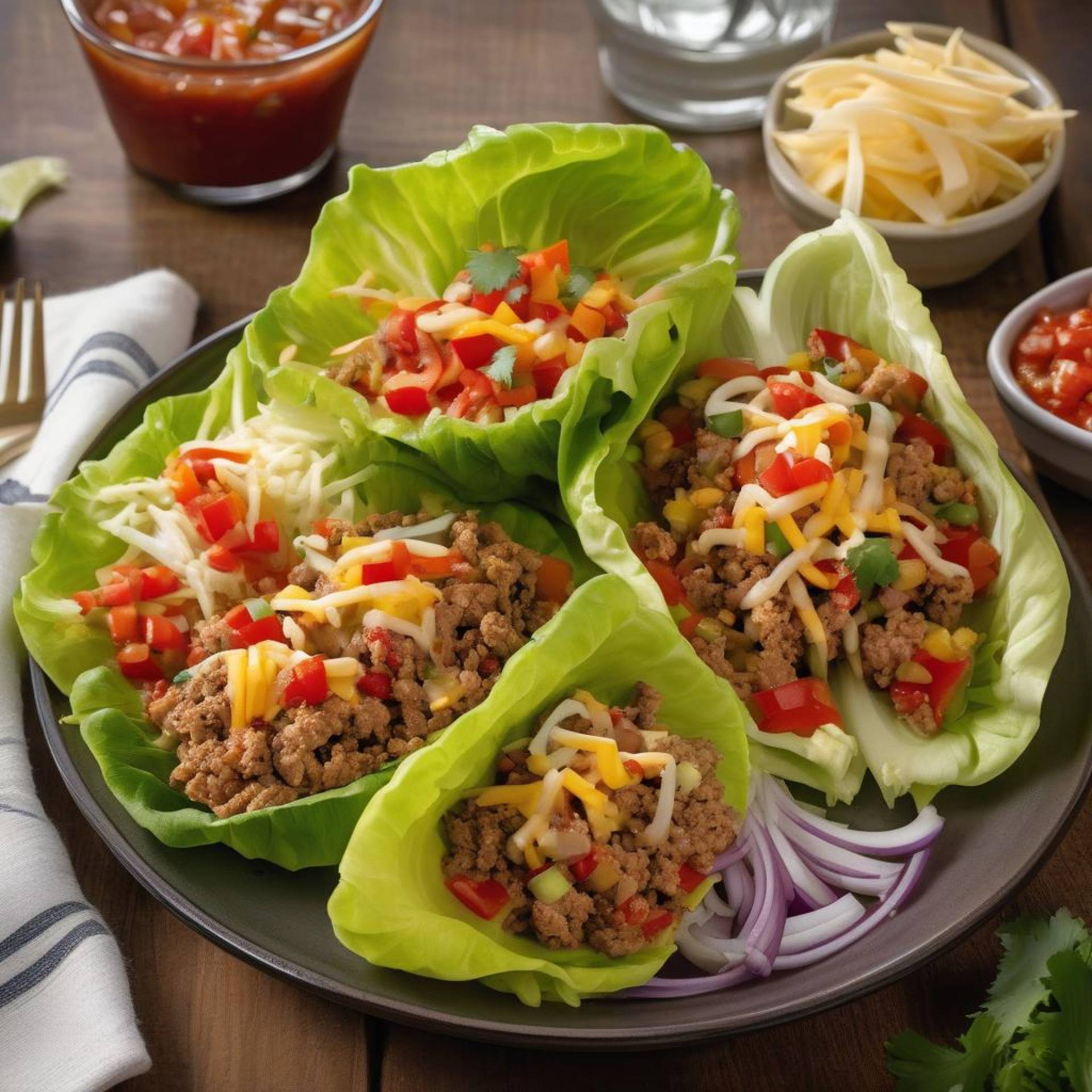 Ground Turkey Lettuce Wraps