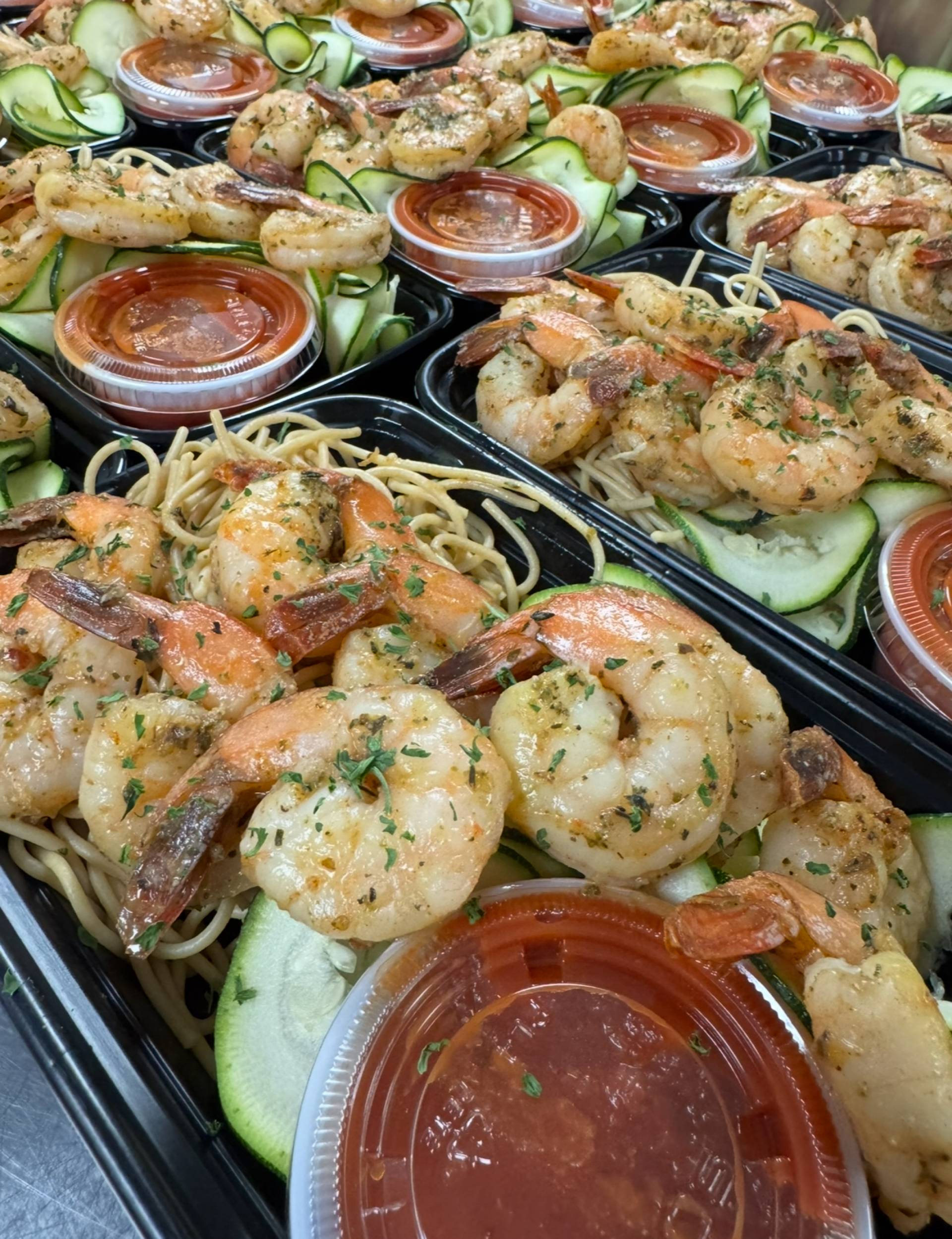 Shrimp Spaghetti Zucchini Bowl