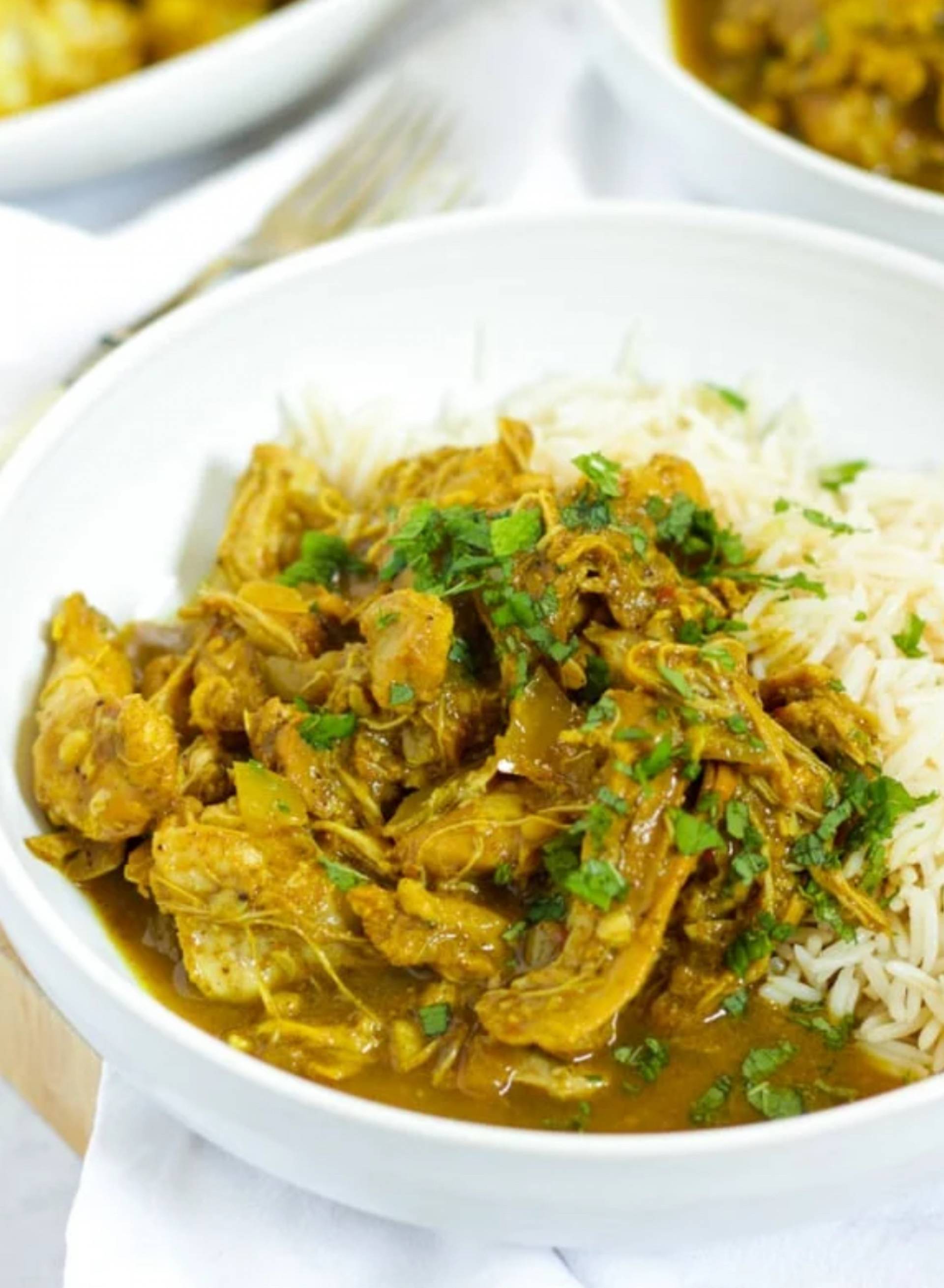 Shredded Curry Chicken Bowl