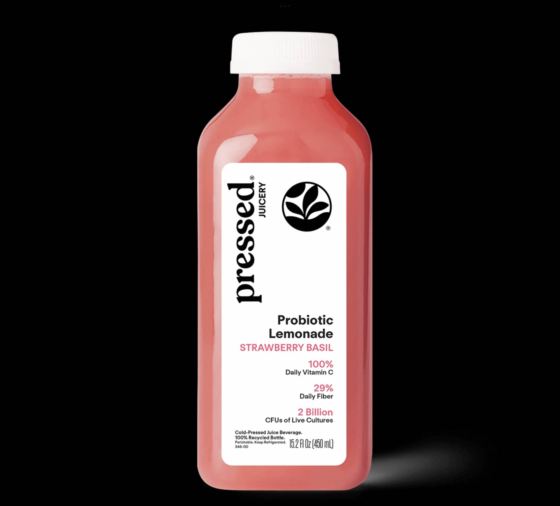 Strawberry Basil Probiotic Lemonade