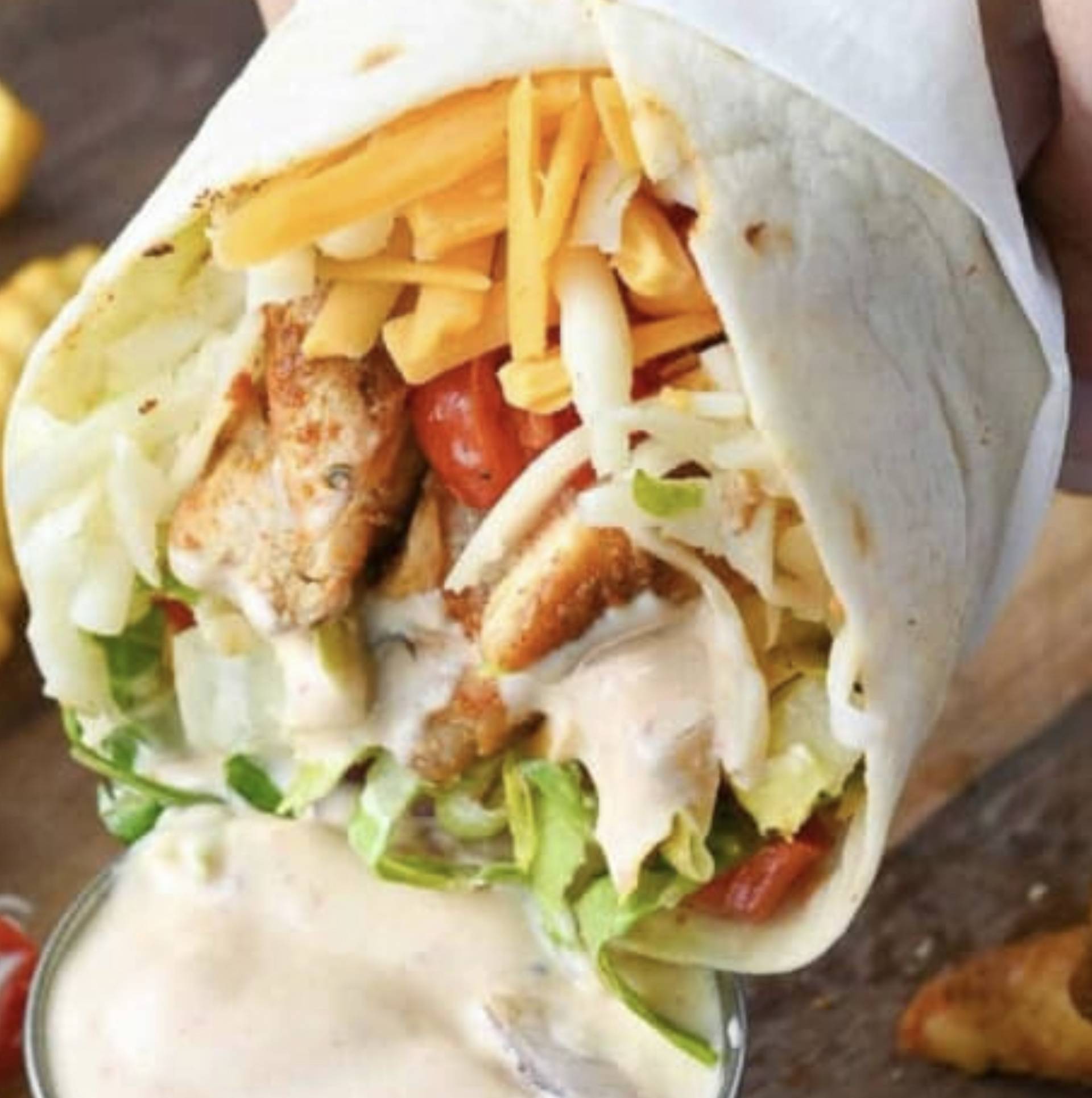 Buffalo Chicken Garlic Wrap