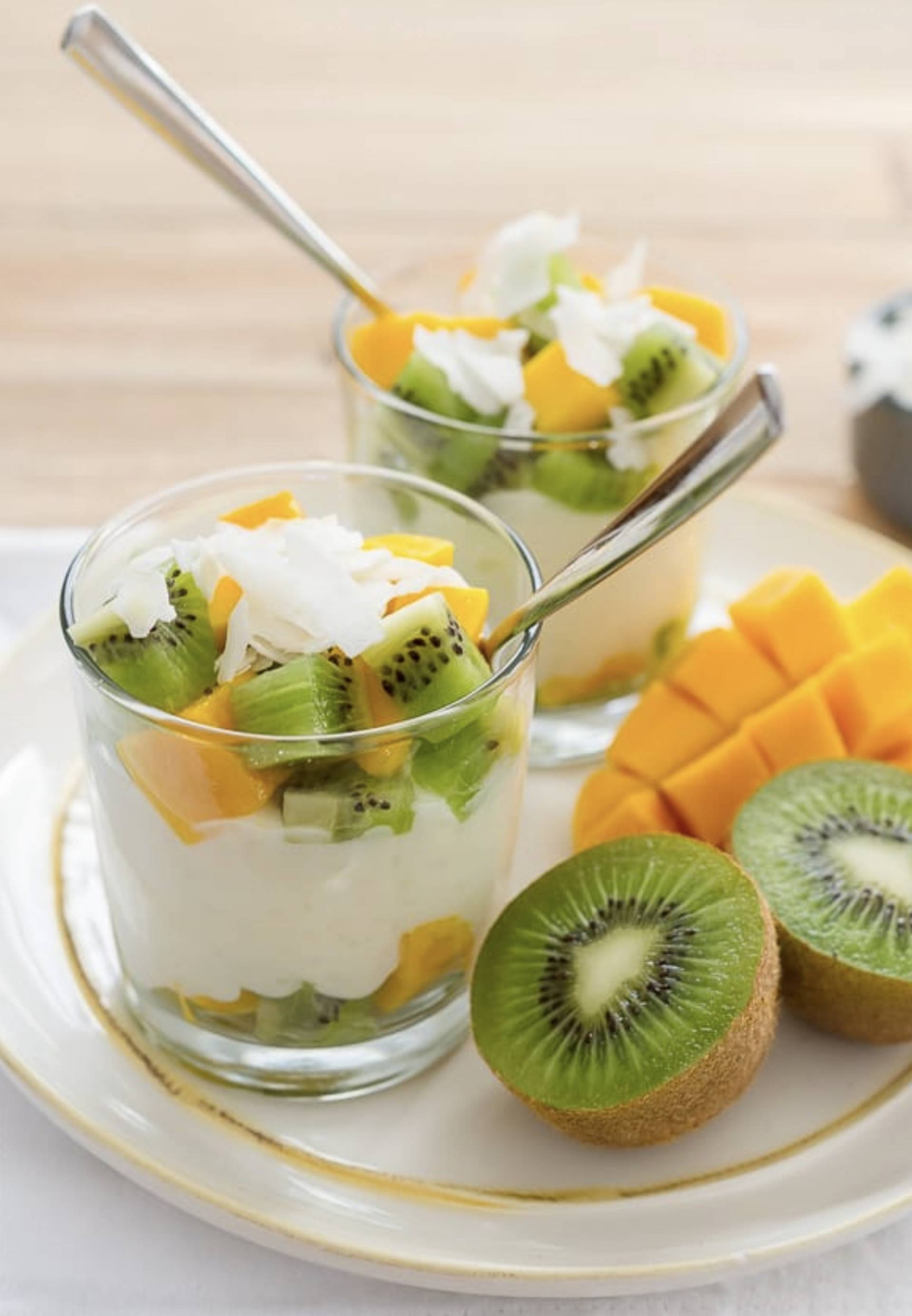 Mango Kiwi Yogurt Parfait