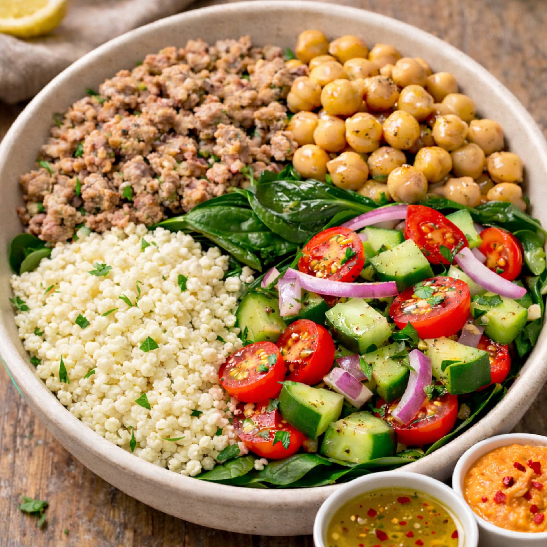 Mediterranean Ground Turkey Bowl