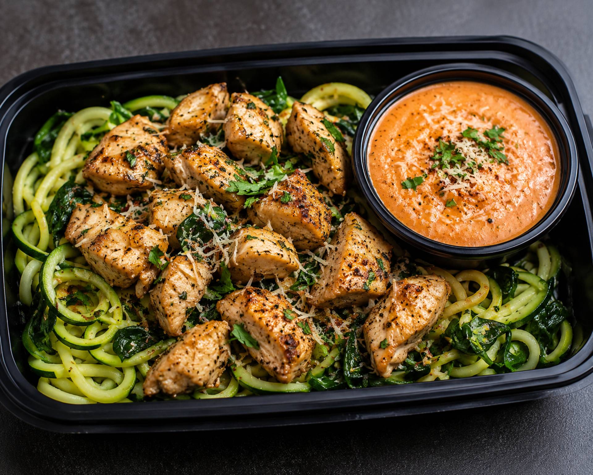Zucchini Noodle Chicken Vodka Pasta