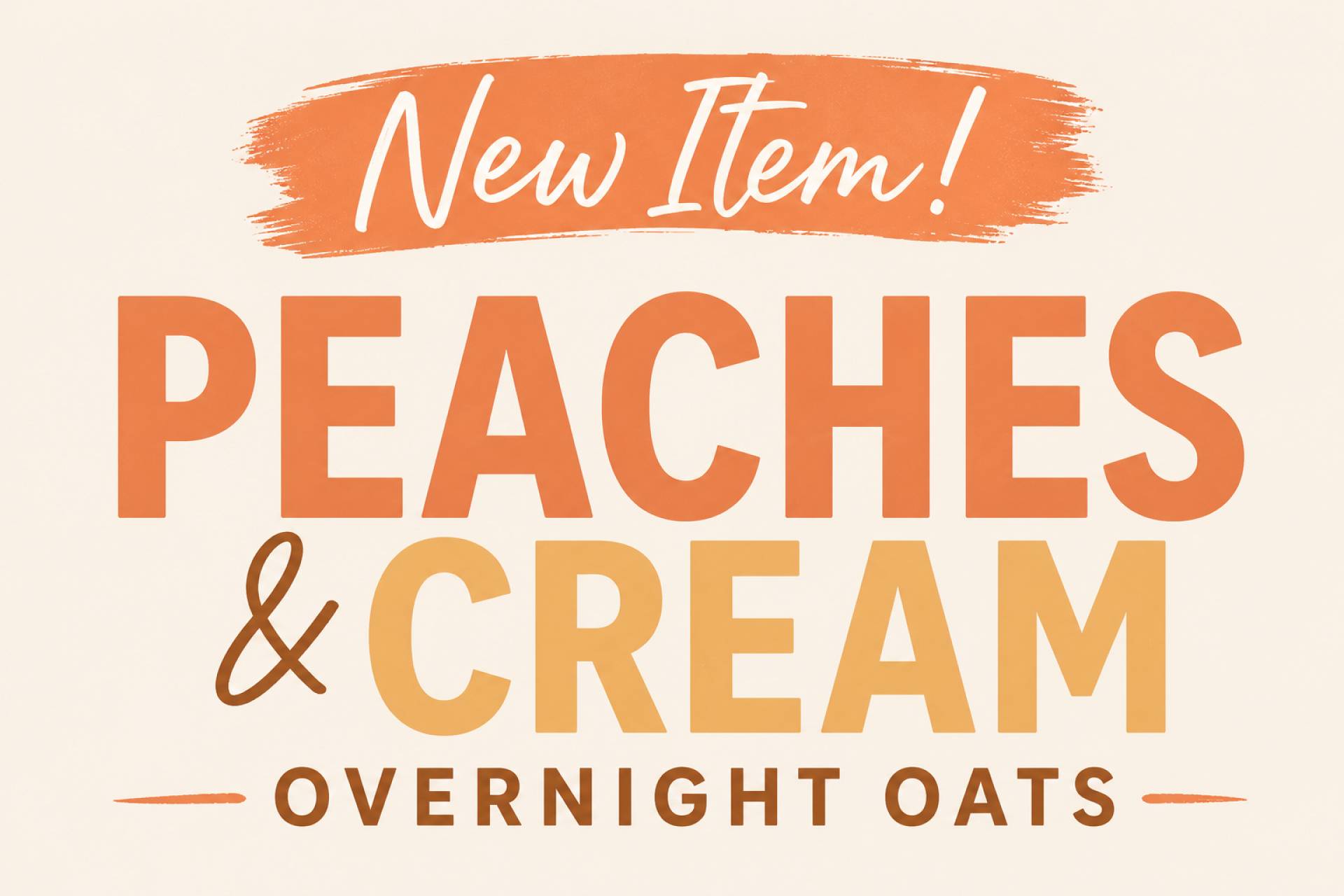 Peaches and Cream Overnight Oats
